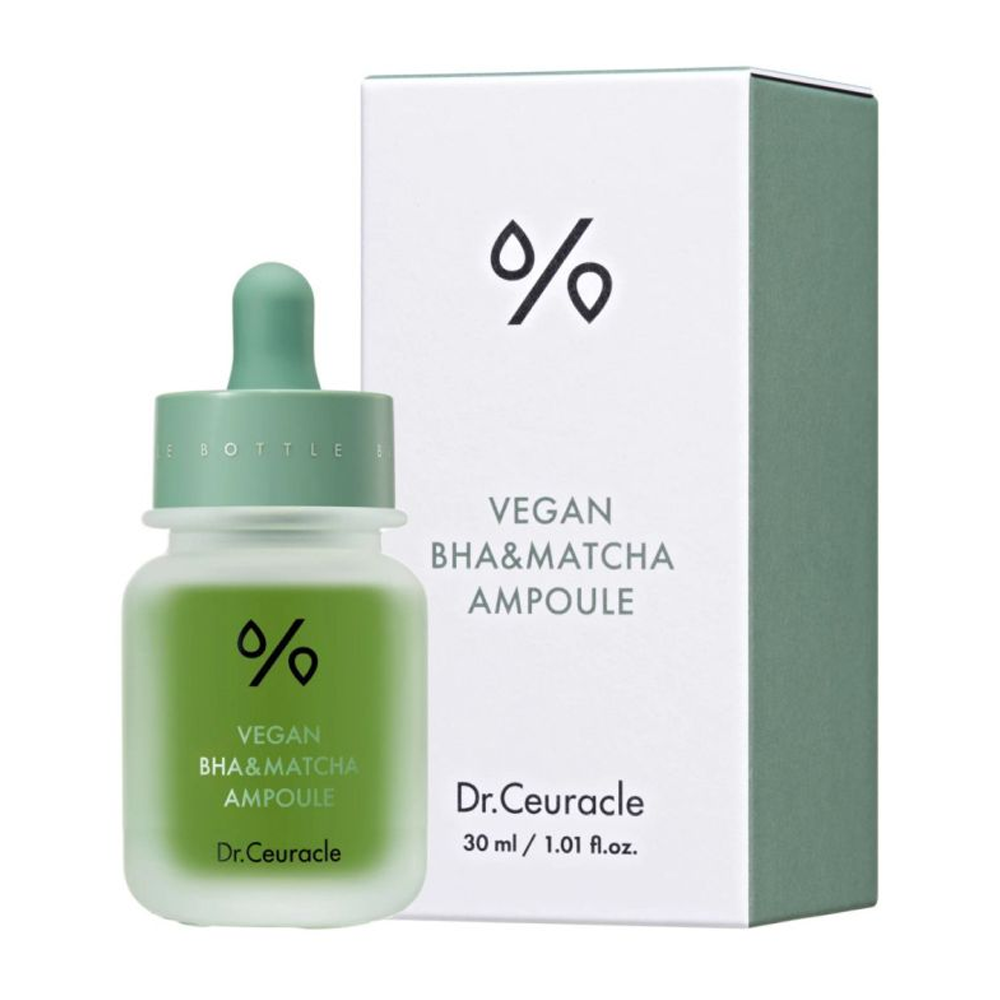 Dr. Ceuracle Vegan BHA&Matcha Ampoule 30ml - Ампульна сироватка з BHA кислотою та екстрактом чаю Dr. Ceuracle Vegan BHA&Matcha Ampoule 30ml - Ампульна сироватка з BHA кислотою та екстрактом чаю